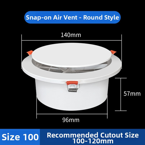 Circular air outlet - , with